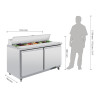Pult za pripravo s 2 vrati - 527 L 16 X GN 1/6 - Polar - Fourniresto