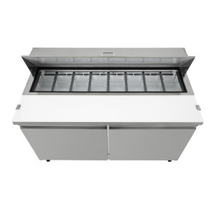 Pult za pripravo s 2 vrati - 527 L 16 X GN 1/6 - Polar - Fourniresto