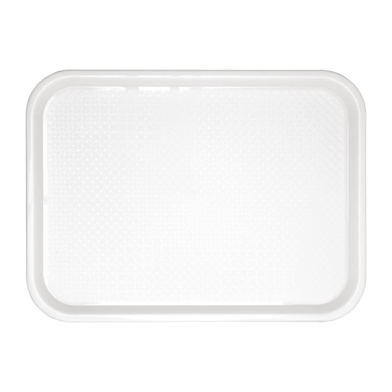 White Plastic Fast Food Tray 345 x 265mm - Olympia KRISTALLON - Fourniresto White Plastic Fast Food Tray 345 x 265mm - Olympia KRISTALLON - Fourniresto