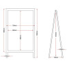 Trotovna tabla s lesenim okvirjem 1200 x 700 mm - Olympia - Fourniresto
