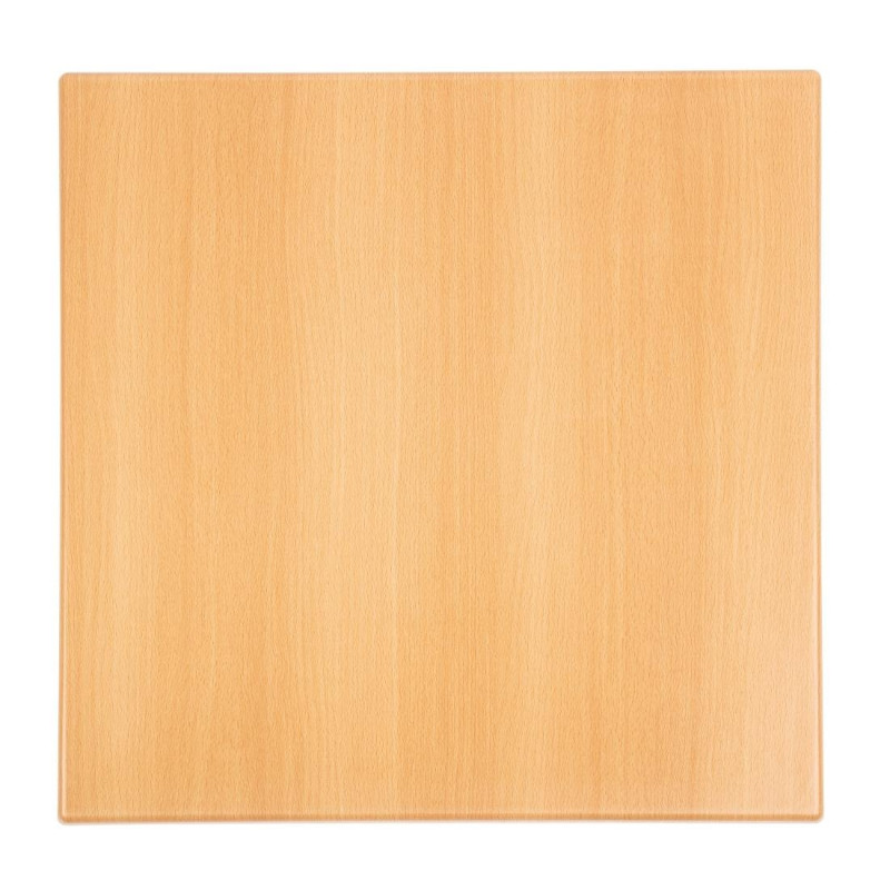 Square Beech Effect Table Top - 700mm - Bolero Square Beech Effect Table Top - 700mm - Bolero
