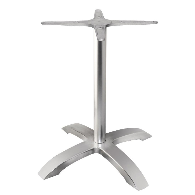 Pied De Table Base 4 Branches en Aluminium Brossé - Bolero Pied De Table Base 4 Branches en Aluminium Brossé - Bolero
