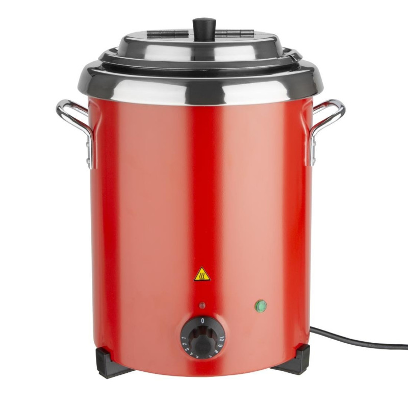 Red Soup Pot with Handles - 5.7L - Buffalo Red Soup Pot with Handles - 5.7L - Buffalo