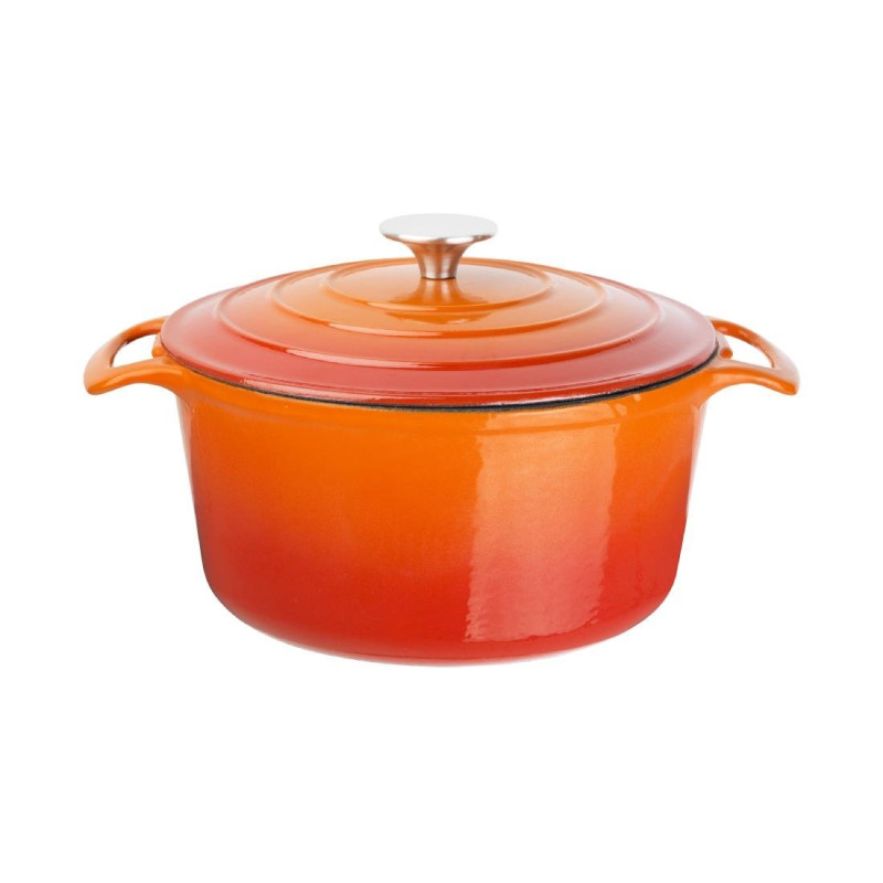 Velika okrogla oranžna lonec - 4L - Vogue Velika okrogla oranžna lonec - 4L - Vogue