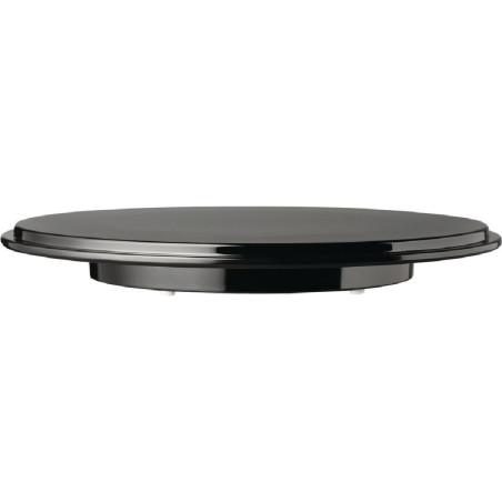 Plošča za torto iz melamina Pure črna - Ø310mm - APS - Fourniresto