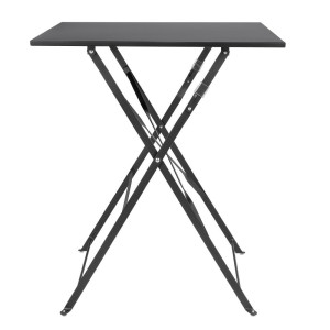 Miza za teraso kvadratna iz črnega jekla - 600 mm - Bolero - Fourniresto