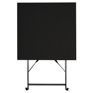 Miza za teraso kvadratna iz črnega jekla - 600 mm - Bolero - Fourniresto