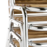 Bistro stoli iz jesena in aluminija - Komplet 4 - Bolero - Fourniresto