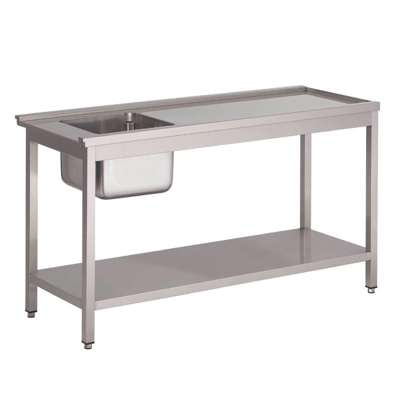 Leva predpralna miza za pomivalni stroj s pokrovom GL896 - Š 1200mm - Gastro M Leva predpralna miza za pomivalni stroj s pokrovom GL896 - Š 1200mm - Gastro M