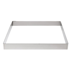 Square Tart Ring in Stainless Steel - L 200 x W 200mm- De Buyer