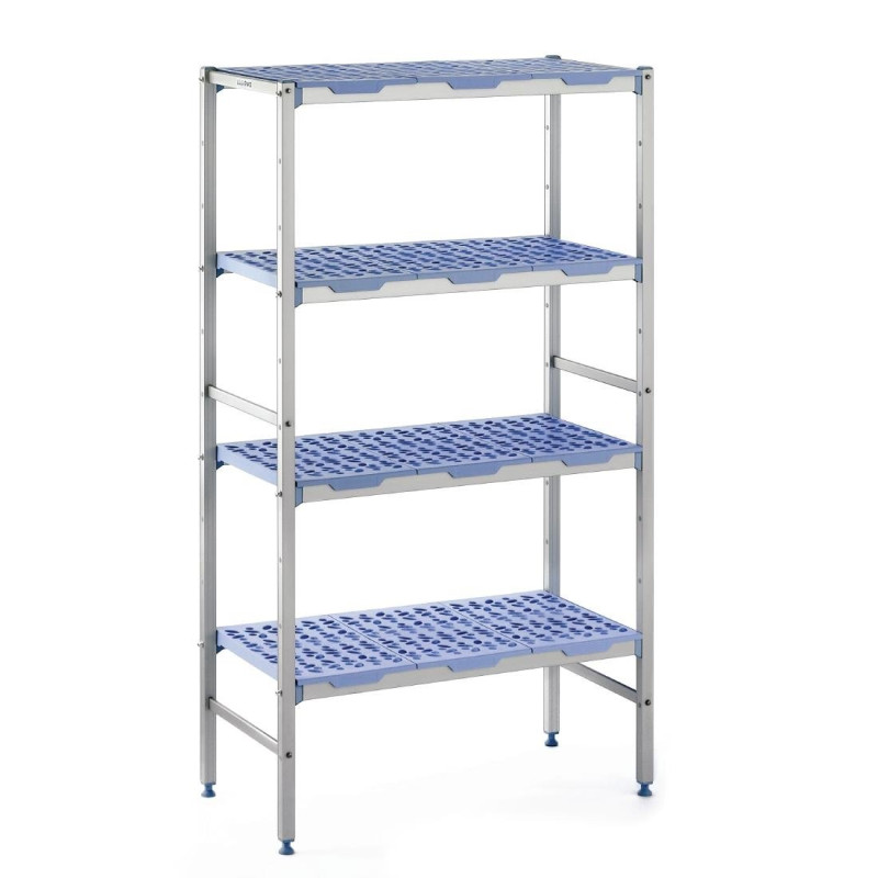 Modular Shelving 4 Levels - W 890 x D 500mm - Tournus Modular Shelving 4 Levels - W 890 x D 500mm - Tournus