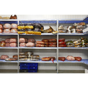 Modular Shelving in Corner 4 Levels - W 1251 x D 500mm - Tournus
