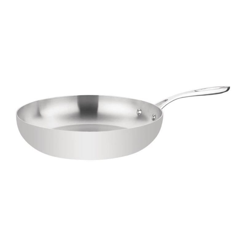 Induction Triple Layer Frying Pan - Ø 280mm - Vogue - Fourniresto Induction Triple Layer Frying Pan - Ø 280mm - Vogue - Fourniresto