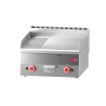 Plancha plin plošča pol gladka pol rebrasta - L 600 x P 600mm - Gastro M