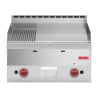 Plancha plin plošča pol gladka pol rebrasta - L 600 x P 600mm - Gastro M