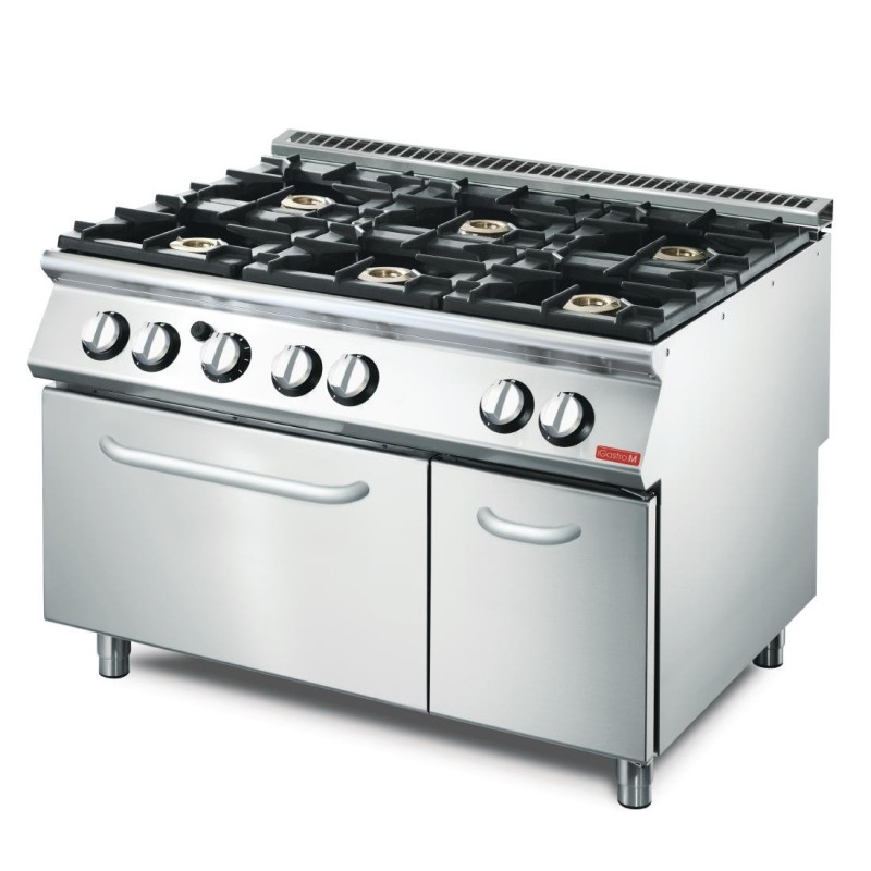 Fourneau 6 Feux et Four Gaz 700 - Gastro M Fourneau 6 Feux et Four Gaz 700 - Gastro M