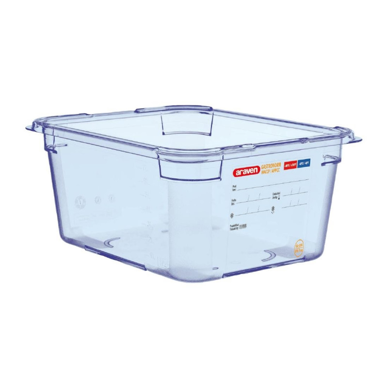 Boîte hermétique bleue ABS GN1/2 150mm - Araven - Fourniresto Boîte hermétique bleue ABS GN1/2 150mm - Araven - Fourniresto