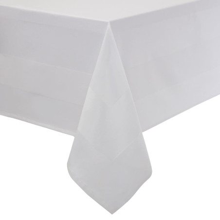 Nappe blanche bande de satin 1780 x 3650mm - Mitre Luxury - Fourniresto