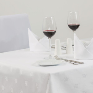 Beli bombažni prtički 450 x 450mm - Komplet 10 kosov - Mitre Luxury - Fourniresto