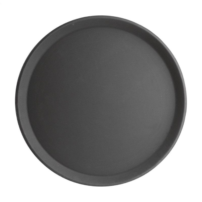Plateau antidérapant en fibre de verre rond noir 406mm - Olympia KRISTALLON - Fourniresto Plateau antidérapant en fibre de verre rond noir 406mm - Olympia KRISTALLON - Fourniresto
