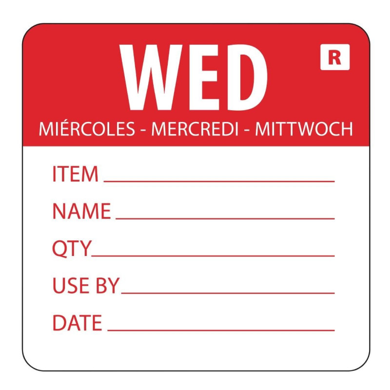 Removable Label "Wednesday" - Vogue Removable Label "Wednesday" - Vogue
