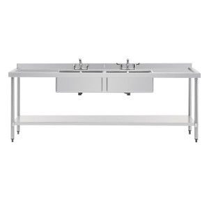 Plonge iz nerjavečega jekla - L 2400 x P 600 mm - Vogue