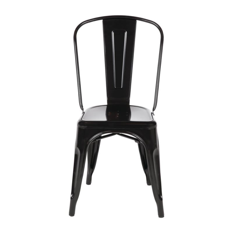 Zložljivi Bistro Stoli iz Jekla - Črna - Set 4 - Bolero