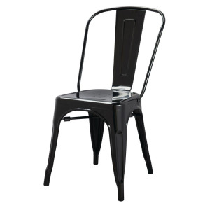 Zložljivi Bistro Stoli iz Jekla - Črna - Set 4 - Bolero