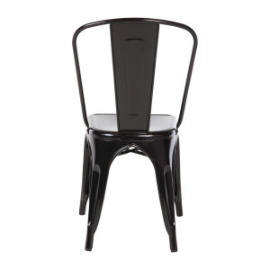 Zložljivi Bistro Stoli iz Jekla - Črna - Set 4 - Bolero