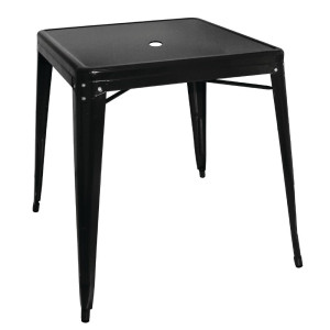 Kvadratna bistro miza iz črnega jekla – D 668 x Š 668 mm - Bolero