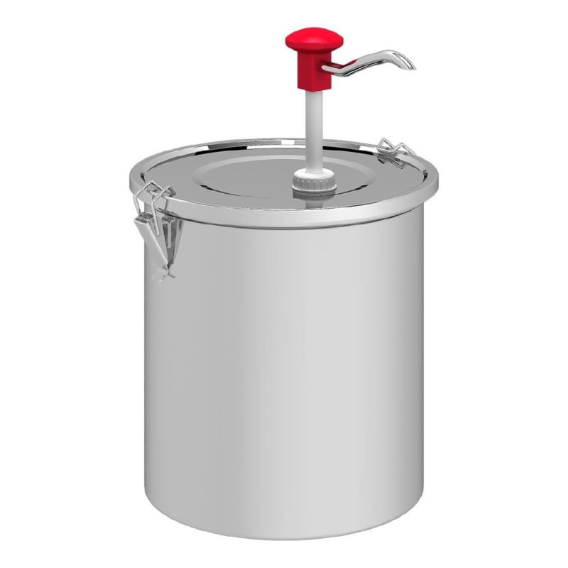 Stainless Steel Push Sauce Dispenser - 5 L - Gastro M Stainless Steel Push Sauce Dispenser - 5 L - Gastro M