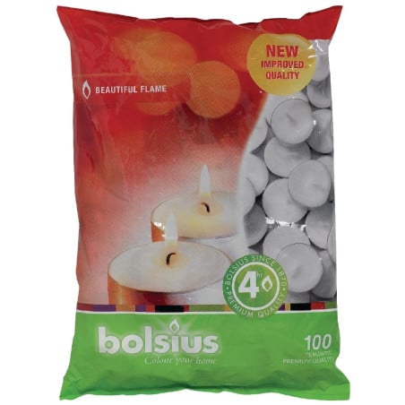 Sveče za segrevanje hrane 4 h - Paket 100 kosov Bolsius - Topla atmosfera.