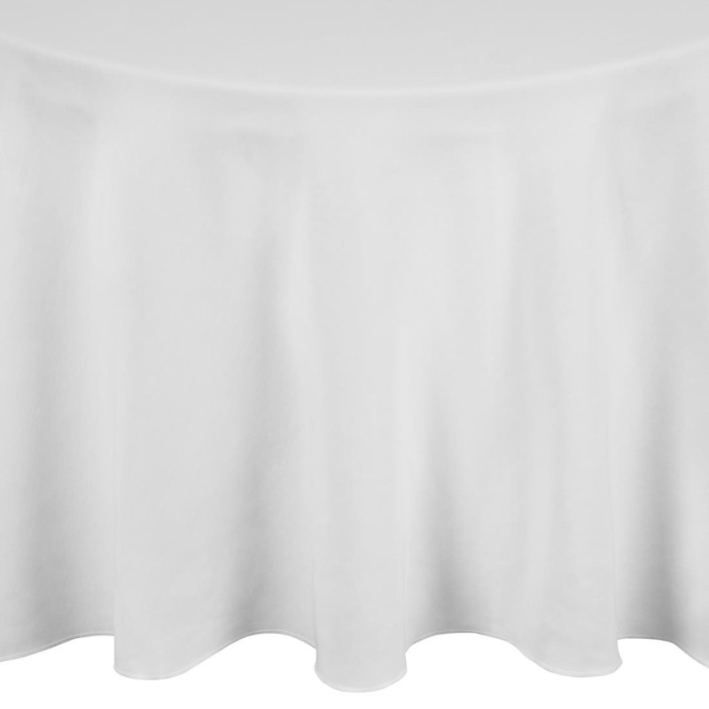 Round White Tablecloth Ø 3050 mm in Polyester Mitre Essentials - Durable quality & professional elegance Round White Tablecloth Ø 3050 mm in Polyester Mitre Essentials - Durable quality & professional elegance