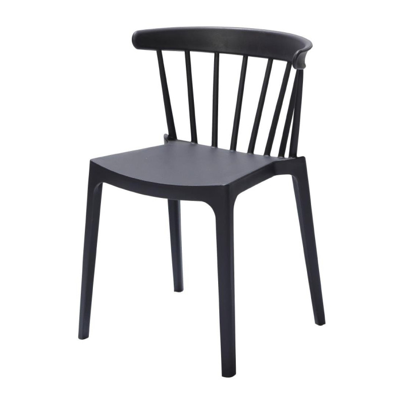 Anthracite Polypropylene Chairs - Set of 4: Elegant design and lasting comfort Anthracite Polypropylene Chairs - Set of 4: Elegant design and lasting comfort