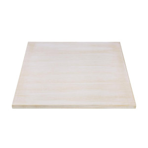Plateau de Table Carré Pré-percé Vintage Blanc 700 mm Bolero - Visokokakovosten vrbov les