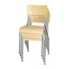 Galvaniziran leseni stol - komplet 4 Bolero