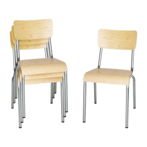 Galvaniziran leseni stol - komplet 4 Bolero