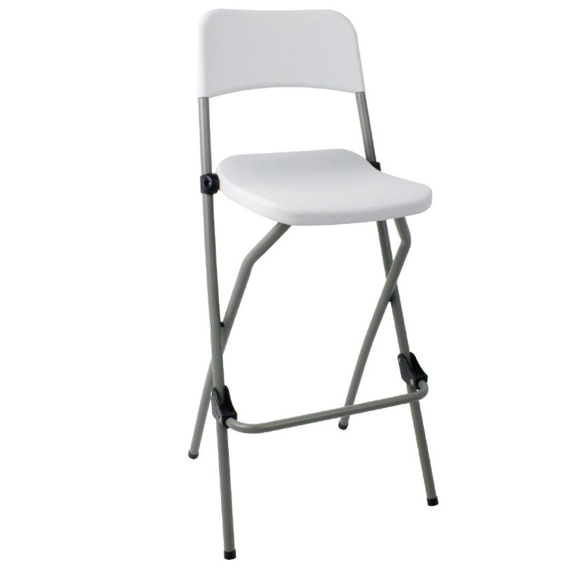 Bolero High Folding Stools - Set of 2 in sturdy steel Bolero High Folding Stools - Set of 2 in sturdy steel