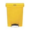 Rumeni koš 30L Rubbermaid - Zelo odporna sprednja stopalka
