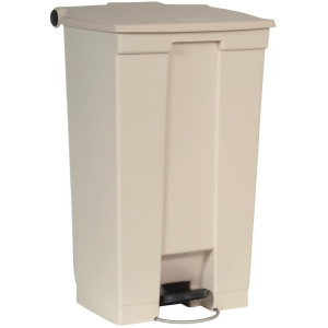 Beige Pedal Container 87L Rubbermaid Step-On: Durability and Hygiene