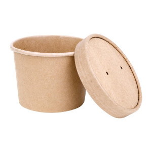 Lonci za juho 340 ml 98 mm - Komplet 500 v kartonasti embalaži Kraft