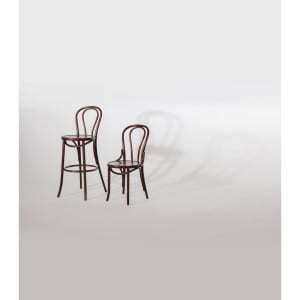 Taburet Visok Bistro Ukrivljen Les Oreh Izjemna Kakovost