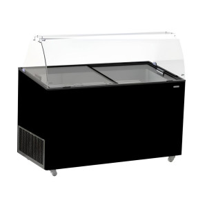 Vitrina za črno sladoledno kremo - Optimalno shranjevanje 10 x 5 L - Blagovna znamka CombiSteel