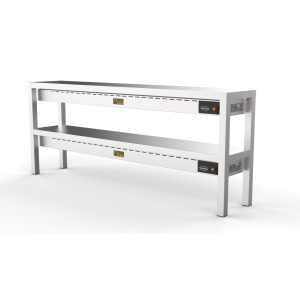 Keramična grelna polica - 2 nivoja - L 1800 x P 300 mm - CombiSteel