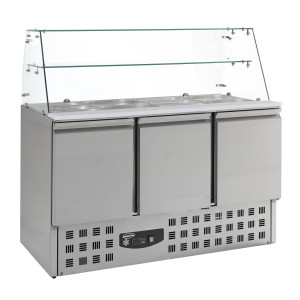 Saladette Hladilnik s 3 Vrati - 4 GN 1/1 - 368 L - CombiSteel