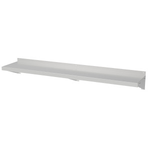 Stenska polica iz nerjavečega jekla z nosilci - L 2000 x P 300 mm - CombiSteel