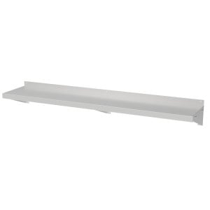 Stenska polica iz nerjavečega jekla z nosilci - L 900 x P 400 mm - CombiSteel