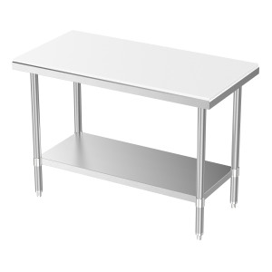 Miza za rezanje z odstranljivo polico - L 1000 x P 700 mm - CombiSteel