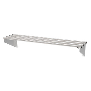 Stenska polica z letvami z nosilci - L 1200 x P 300 mm - CombiSteel