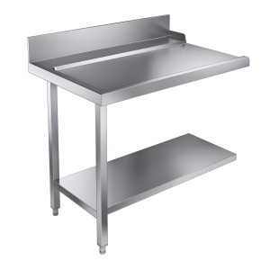 Loading Table with Shelf and Backsplash - Left - L 1100 x D 750 mm - CombiSteel
